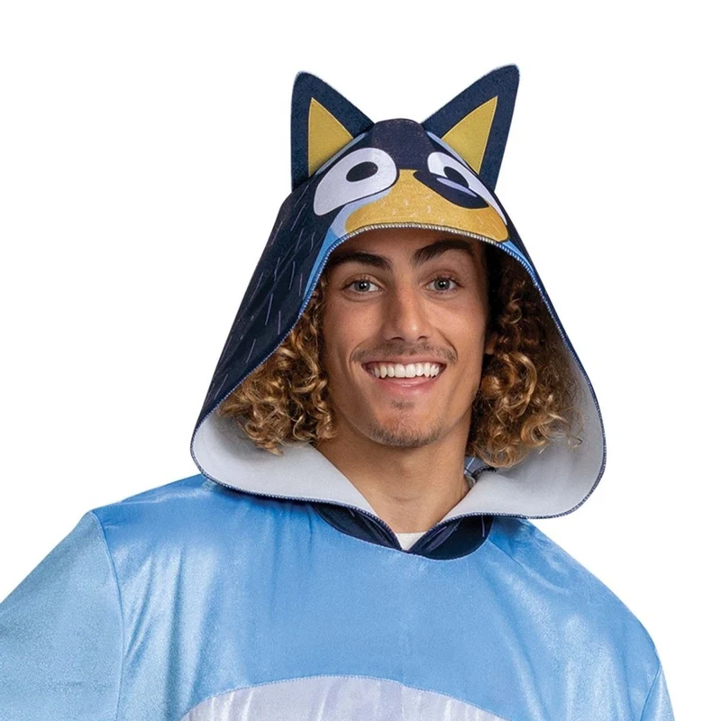 Bluey Bandit Hooded Jumpsuit Costume for Adults