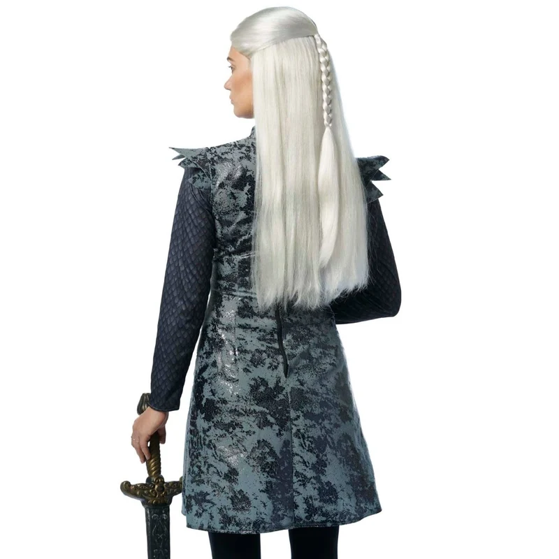 Dragon Princess White Wig for Adults