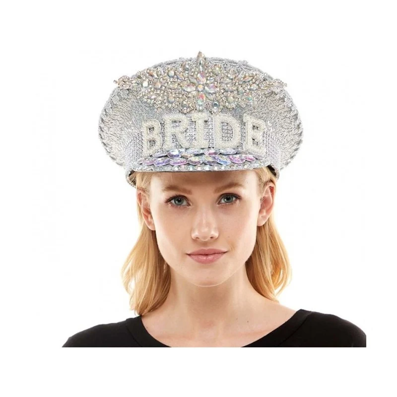 Silver Bride Captain Hat for Adults, 1 Count