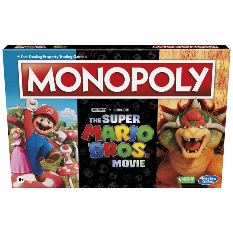 Super Mario Bros. The Movie Monopoly Board Game, Bilingual Version, 1 Count