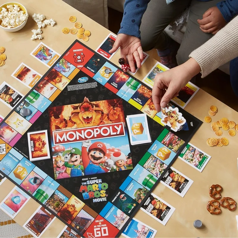 Super Mario Bros. The Movie Monopoly Board Game, Bilingual Version, 1 Count