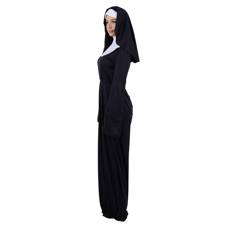 Nun Costume for Adults, Black Dress