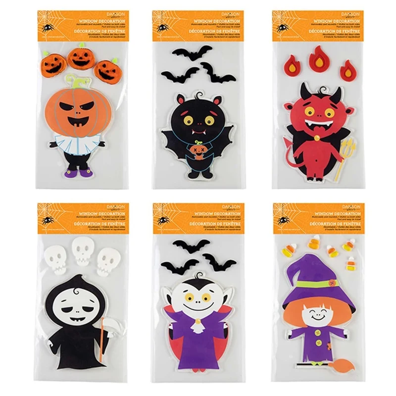 Halloween Jelly Window Decoration, Assortment, 1 Count