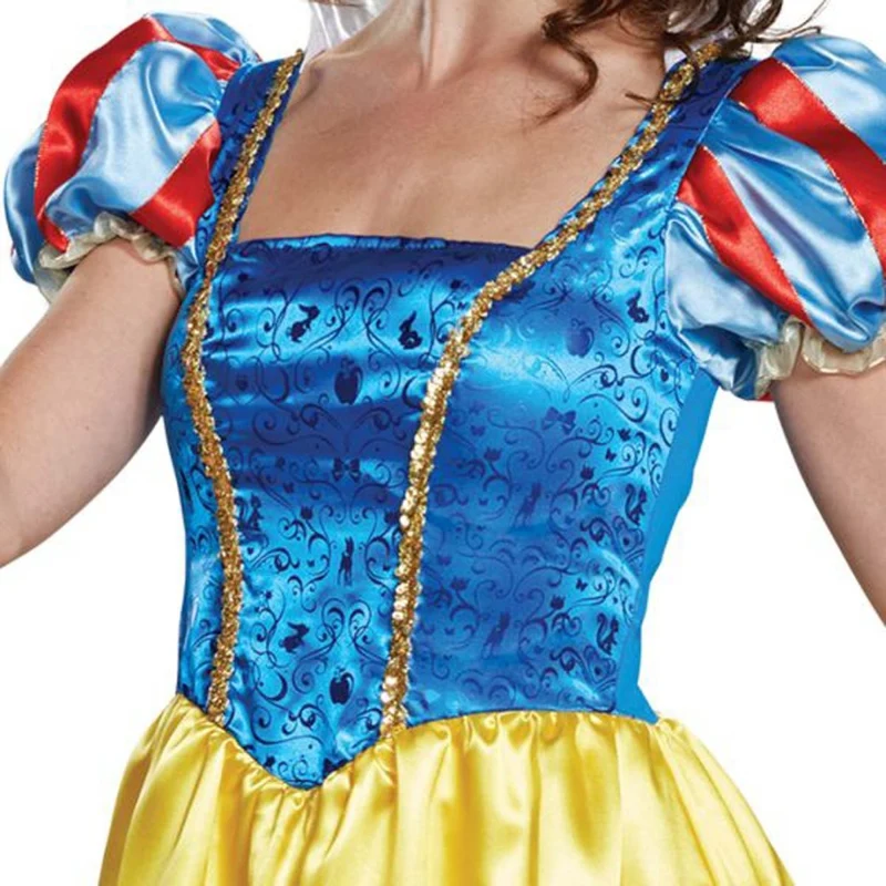 Disney Snow White Deluxe Costume for Adults, Blue and Yellow Dress