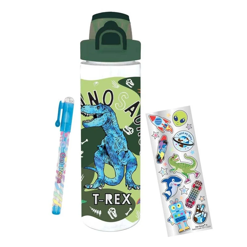 Pop-Open Dinosaur Water Bottle Writing Fun, 1 Count