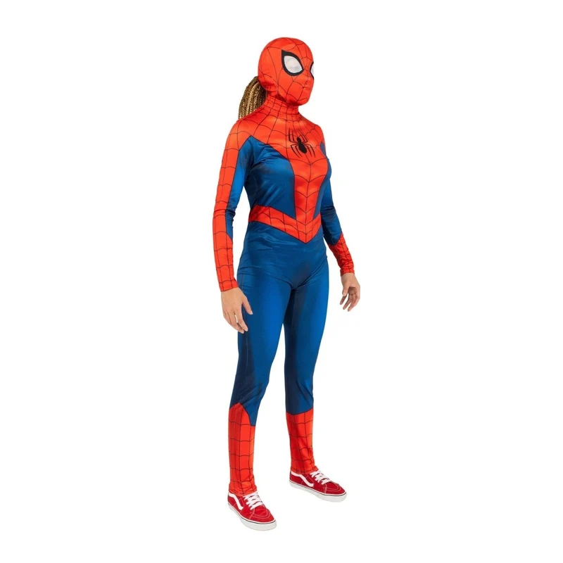 Marvel Spider-Man Qualux Costume for Adults, Jumpsuit and Headpiece