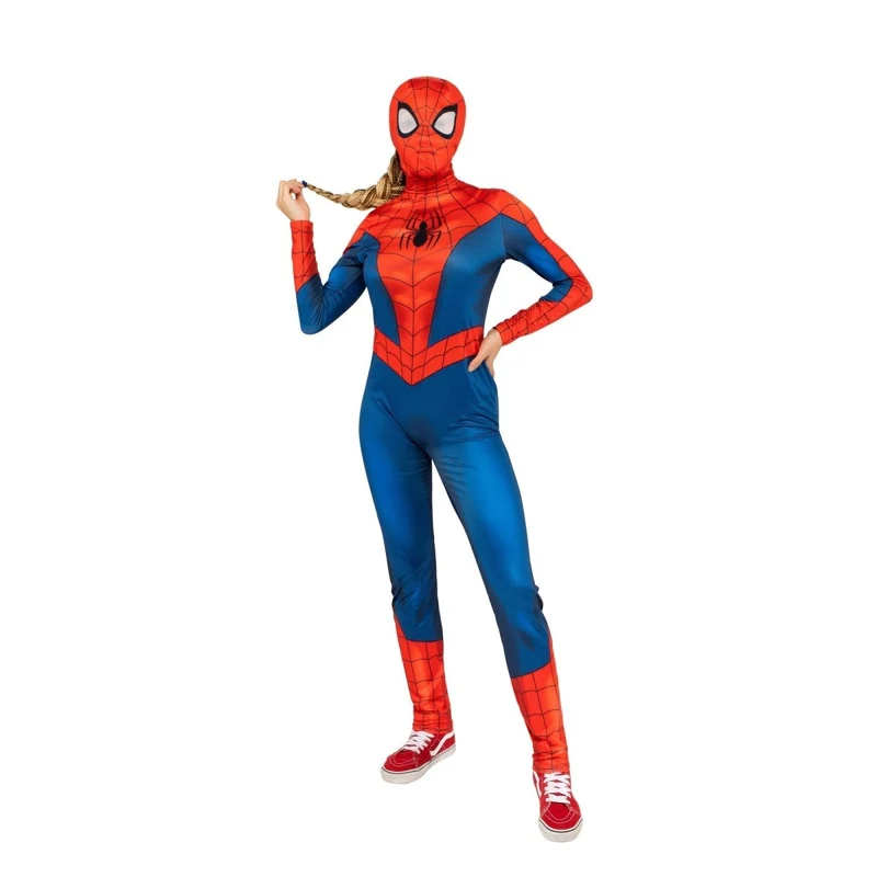Marvel Spider-Man Qualux Costume for Adults, Jumpsuit and Headpiece