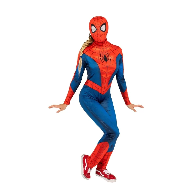 Marvel Spider-Man Qualux Costume for Adults, Jumpsuit and Headpiece