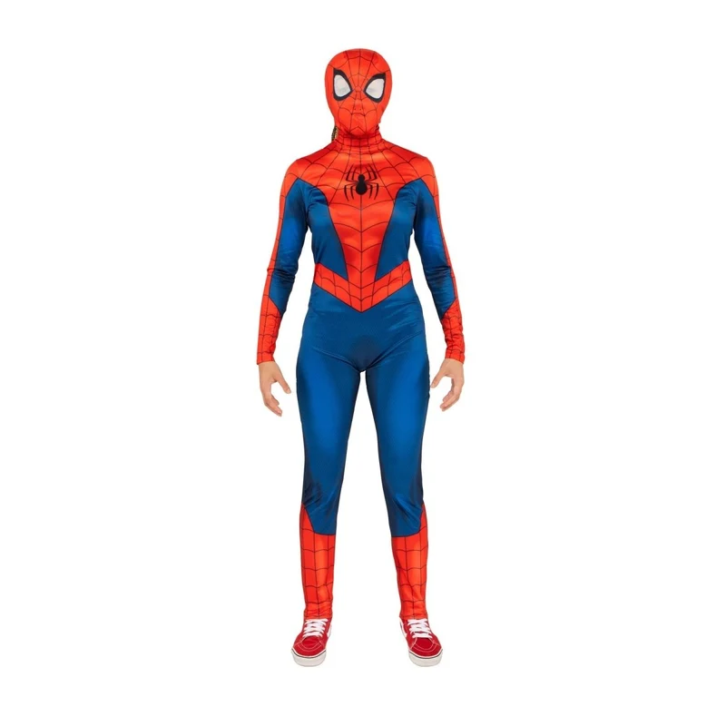 Marvel Spider-Man Qualux Costume for Adults, Jumpsuit and Headpiece