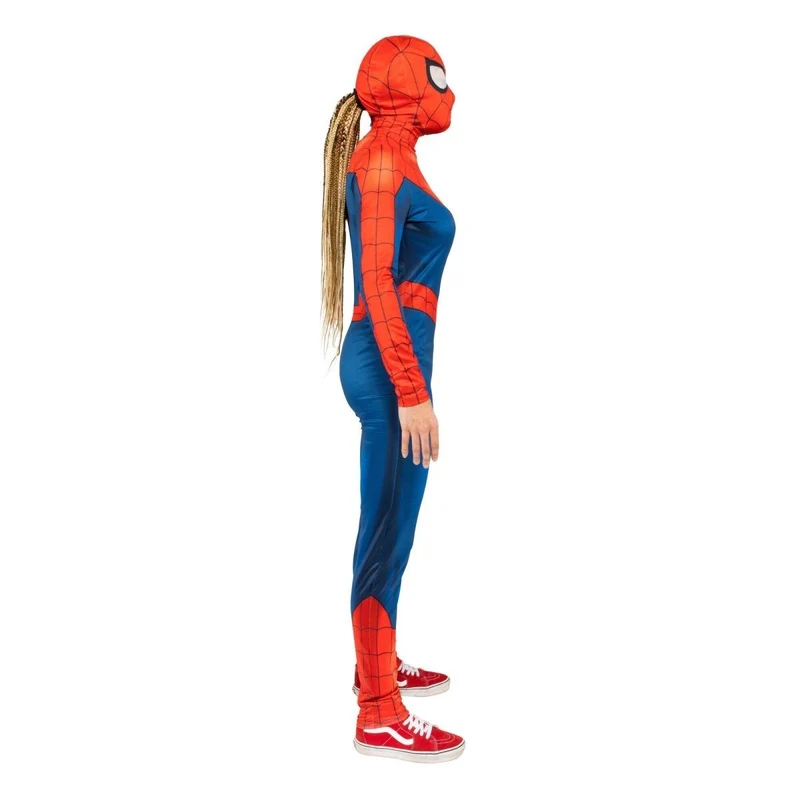 Marvel Spider-Man Qualux Costume for Adults, Jumpsuit and Headpiece