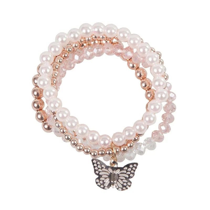 Blush Crush Butterfly Bracelet Set for Kids, 1 Count