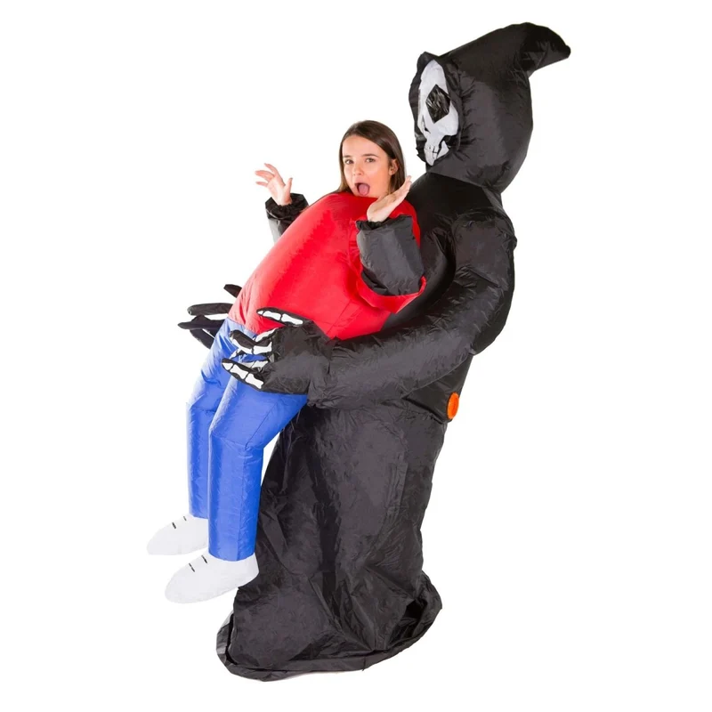 Inflatable Grim Reaper Carrying You Costume for Adults