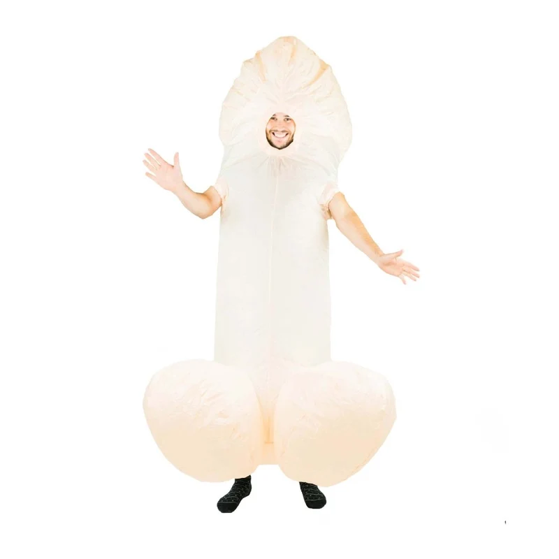 Inflatable White Penis Costume for Adults