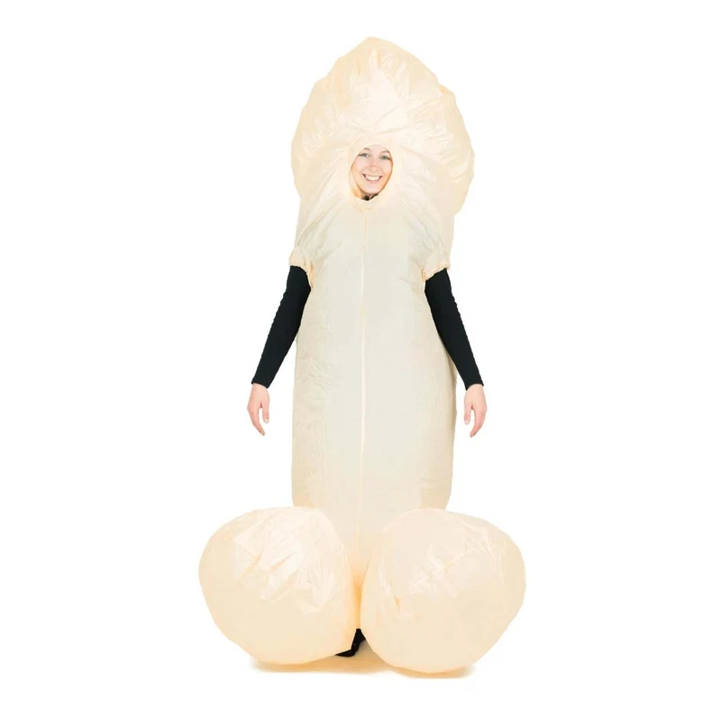 Inflatable White Penis Costume for Adults