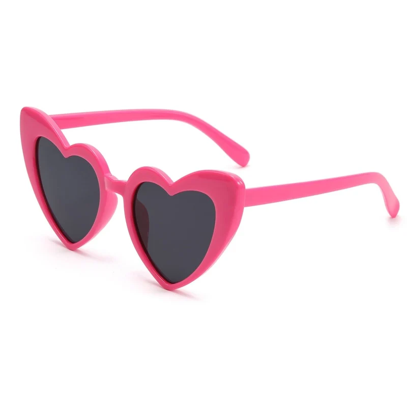 Pink Heart-Shaped Fashion Sunglasses for Adults