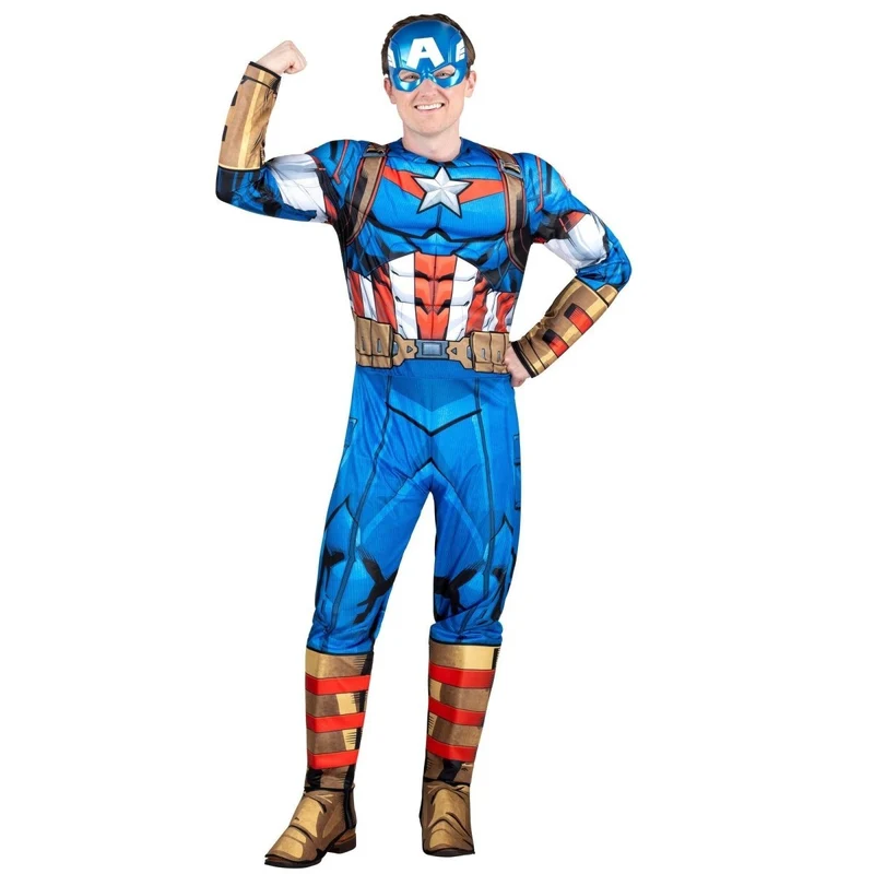 Marvel Captain America Qualux Costume for Adults, Jumpsuit and Mask