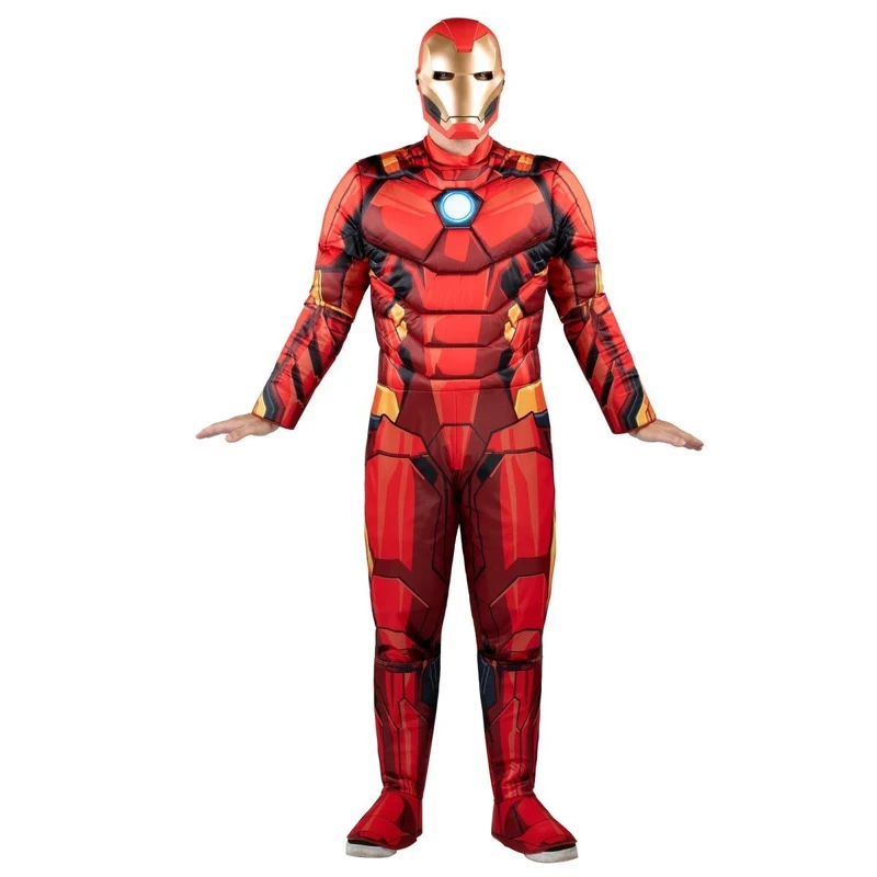 Marvel Iron Man Qualux Costume for Adults, Red Jumpsuit and Mask