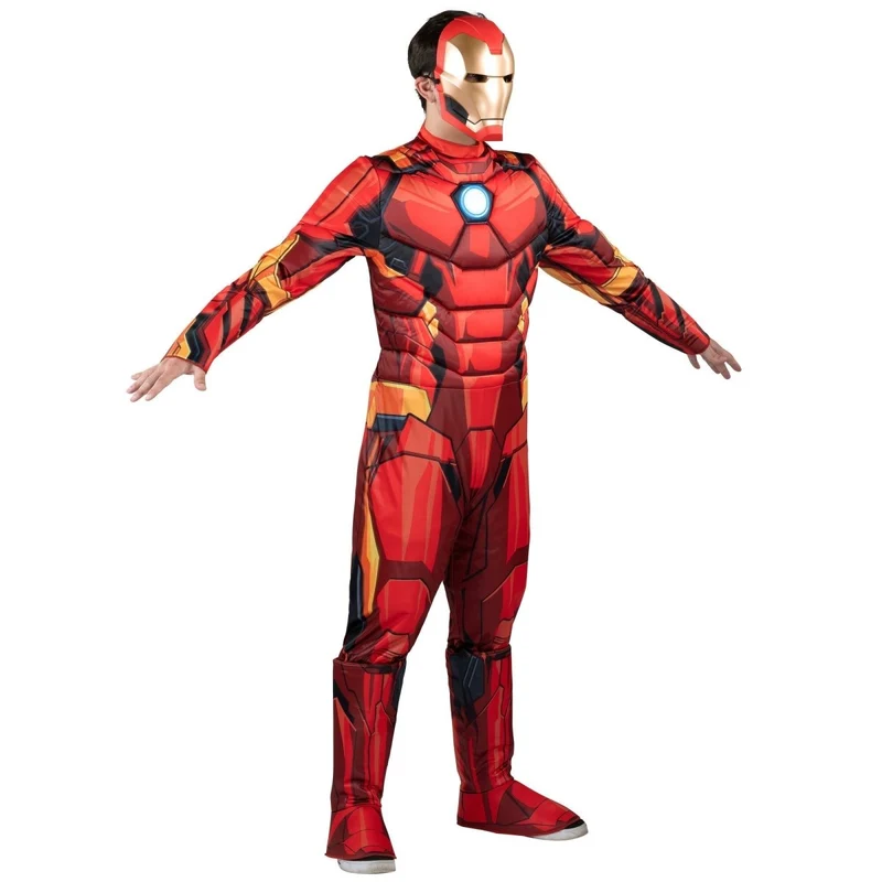 Marvel Iron Man Qualux Costume for Adults, Red Jumpsuit and Mask