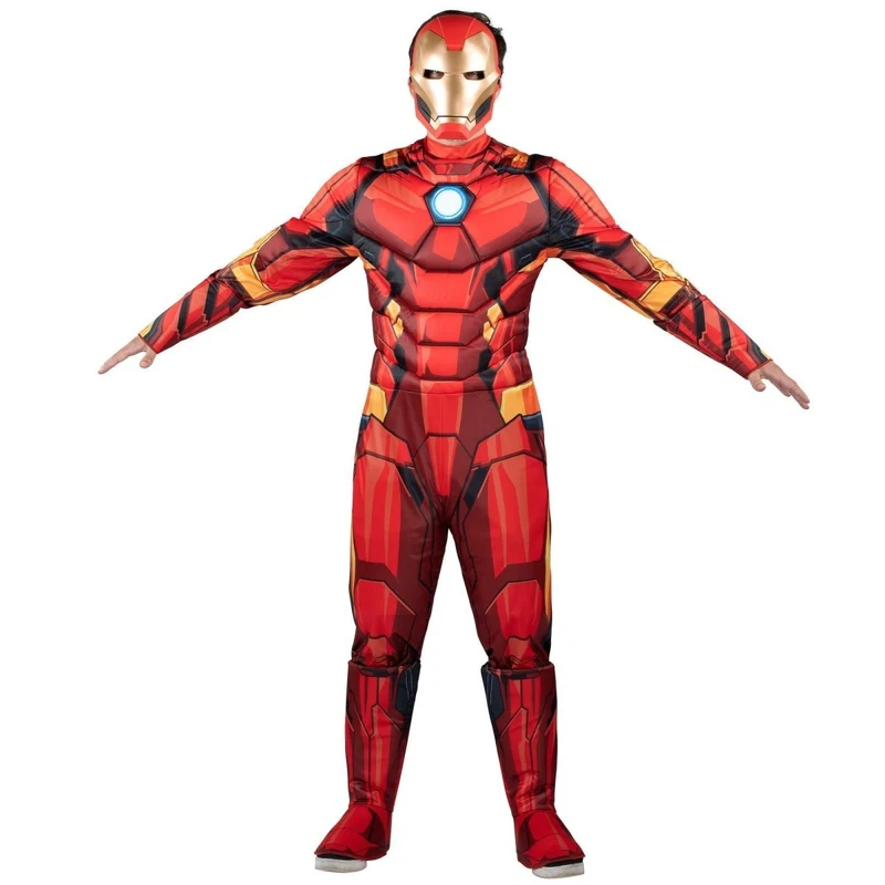 Marvel Iron Man Qualux Costume for Adults, Red Jumpsuit and Mask