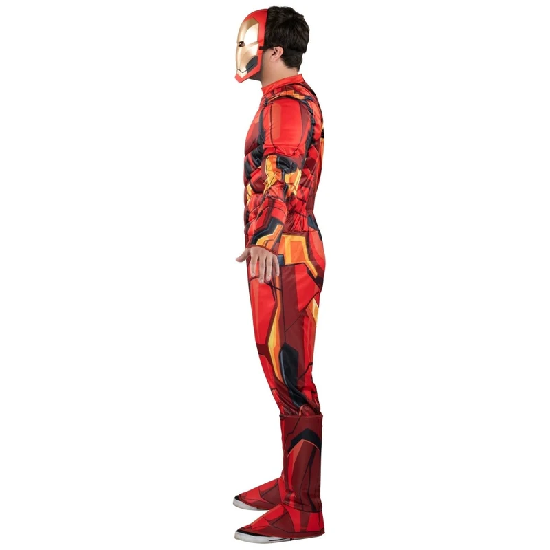 Marvel Iron Man Qualux Costume for Adults, Red Jumpsuit and Mask