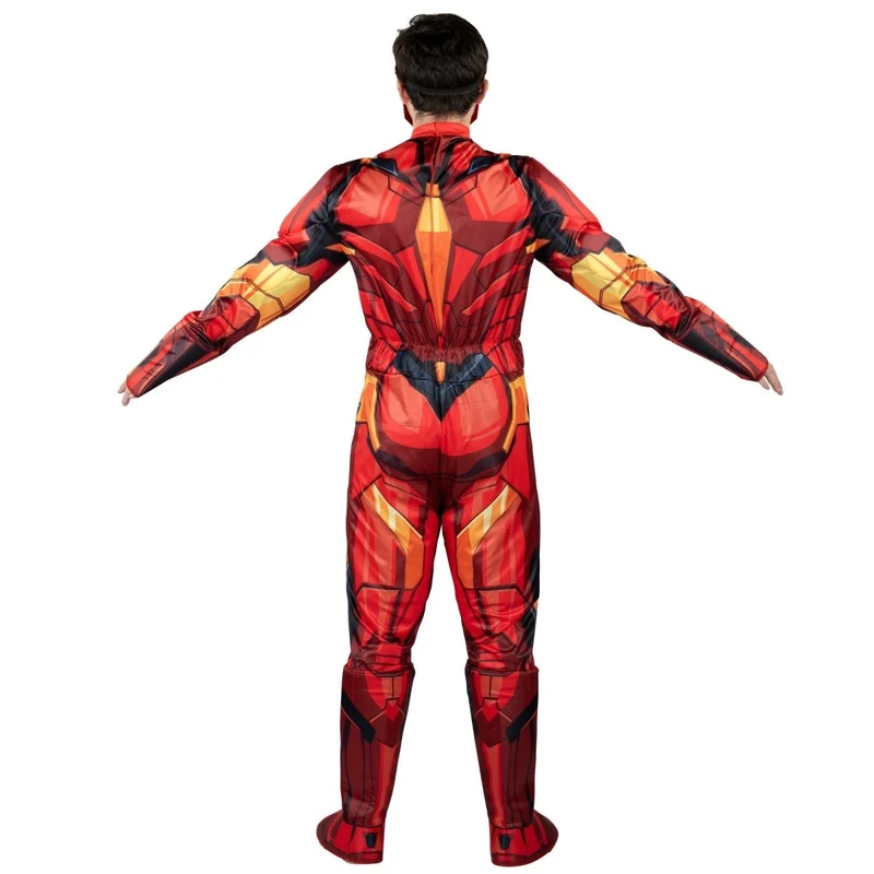 Marvel Iron Man Qualux Costume for Adults, Red Jumpsuit and Mask