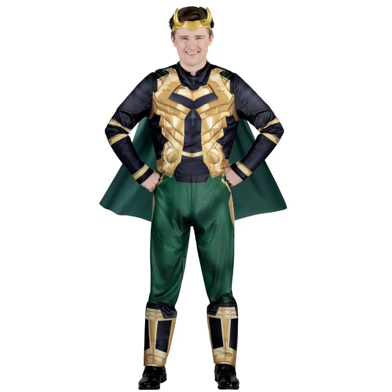 Marvel Loki Qualux Costume for Adults, Jumpsuit and Cape