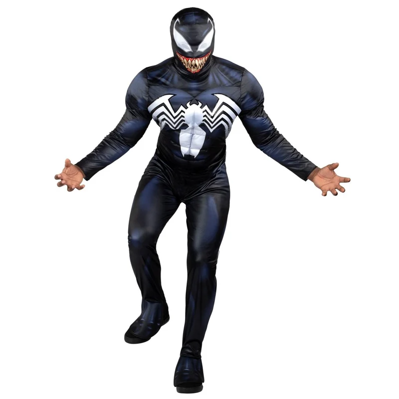 Marvel Venom Qualux Costume for Adults, Black Jumpsuit