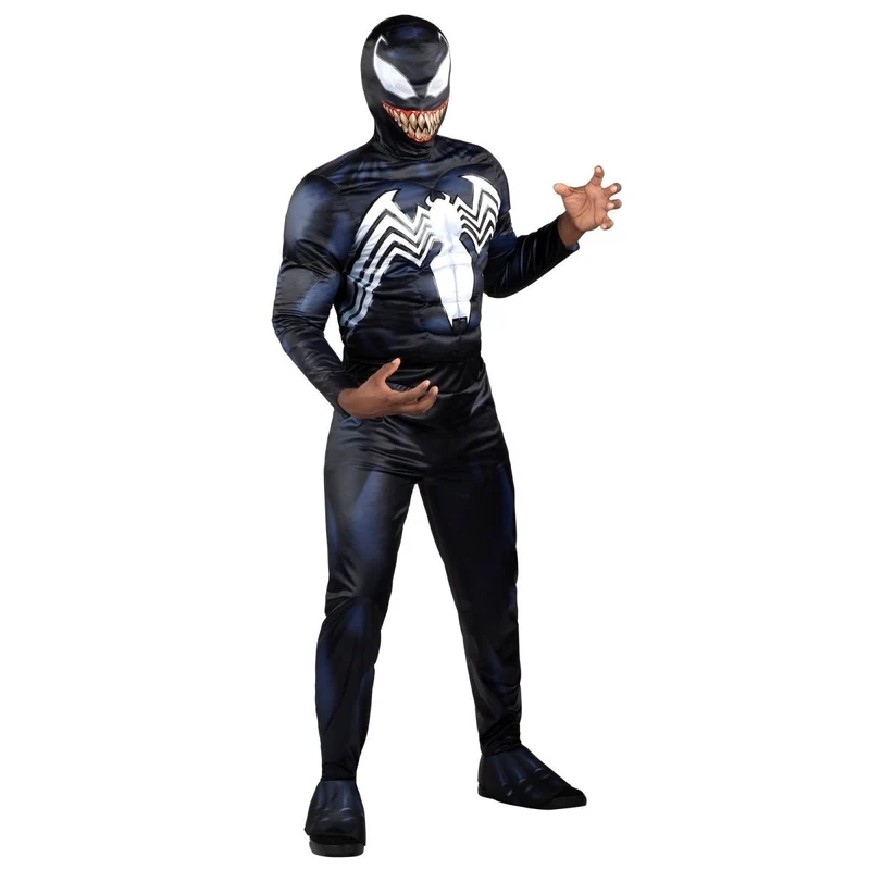 Marvel Venom Qualux Costume for Adults, Black Jumpsuit