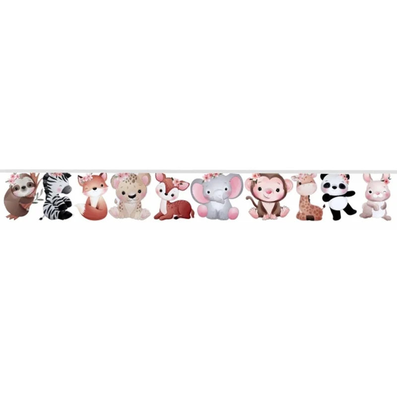 Explorer Animals Birthday Party Paper Banner, 196 Inches, 1 Count