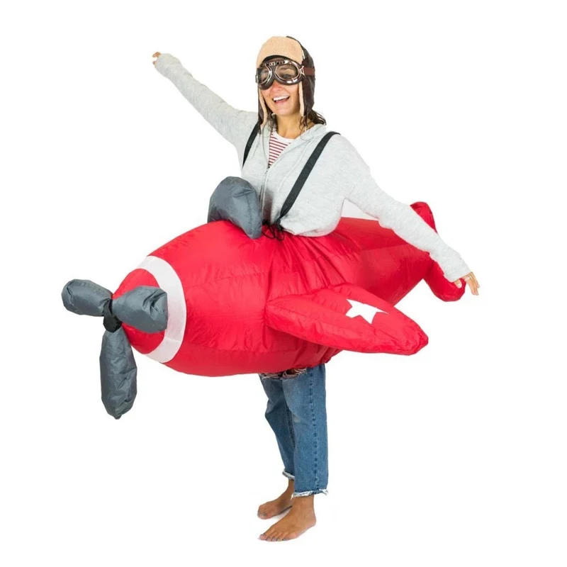 Inflatable Red Plane Costume for Adults