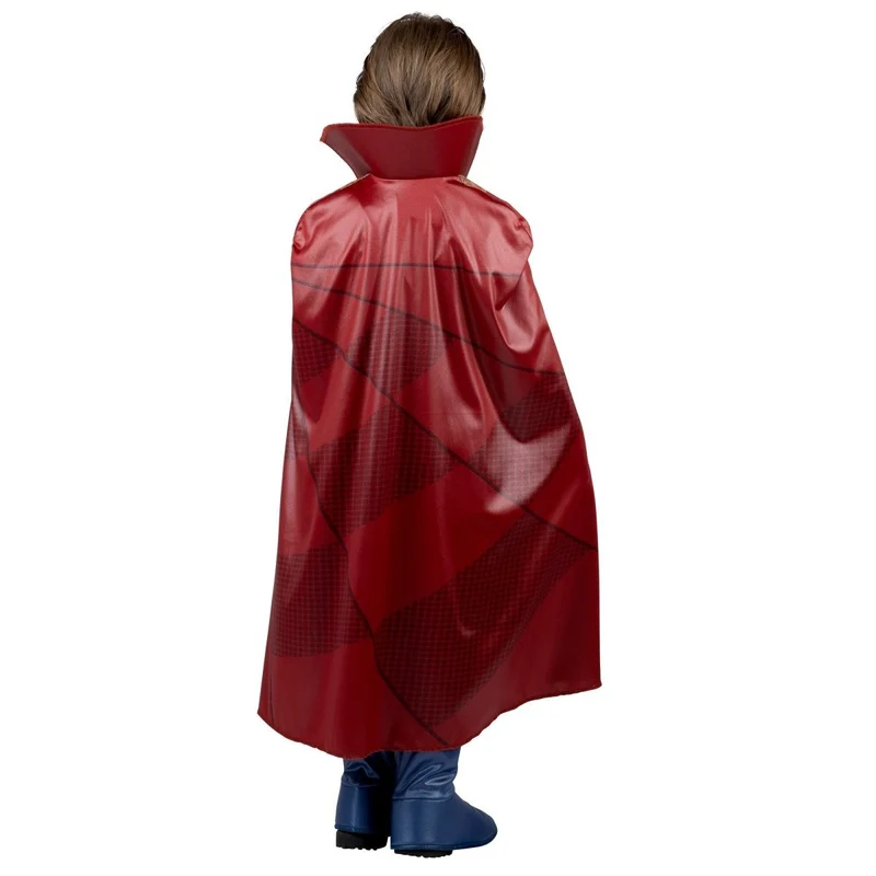 Marvel Dr.Strange Qualux Costume for Kids, Blue Tunic Top with Red Cape
