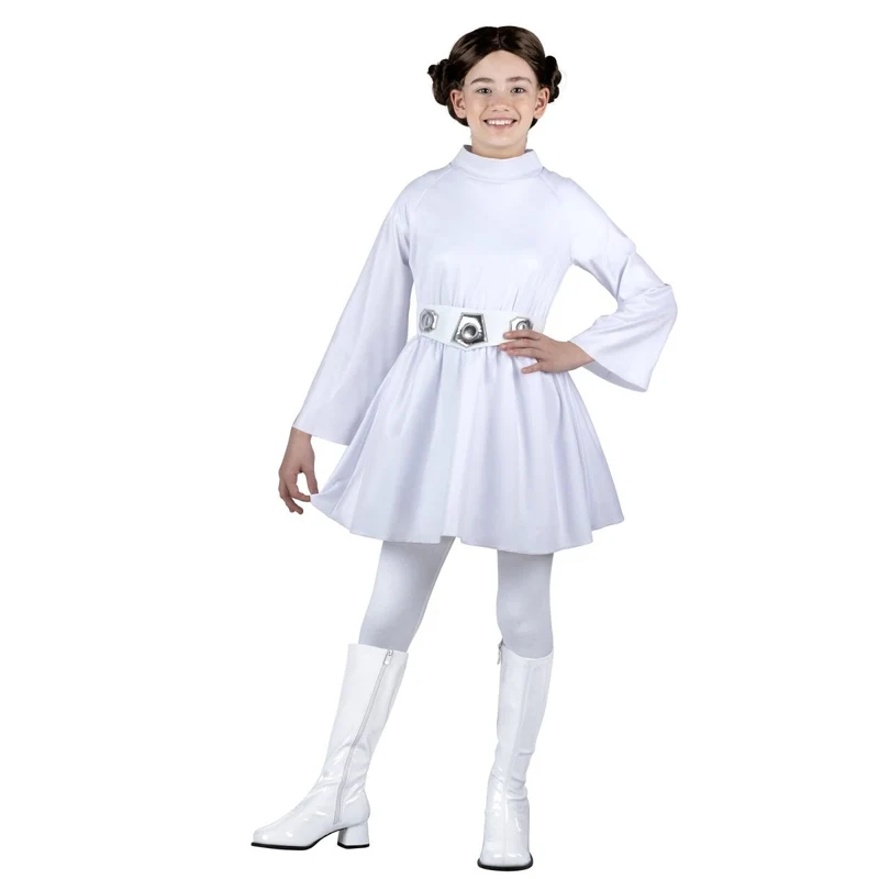 Star Wars Princess Leia Qualux Costume for Kids, White Dress