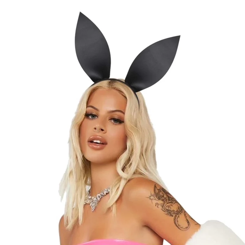 Leatherlike Bunny Headband for Adults, 1 Count