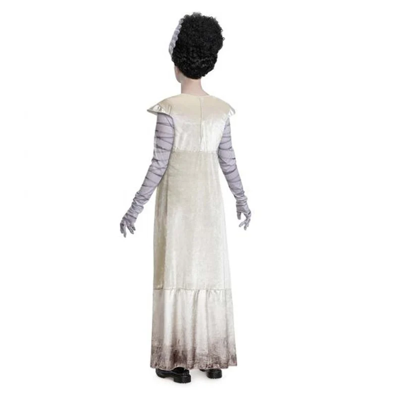 Bride of Frankenstein Deluxe Costume for Adults, White Dress