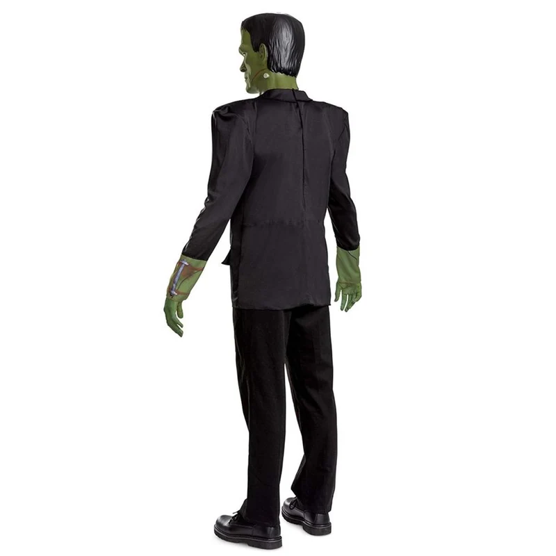 Frankenstein Deluxe Costume for Adults, Black Jacket with Purple Shirt