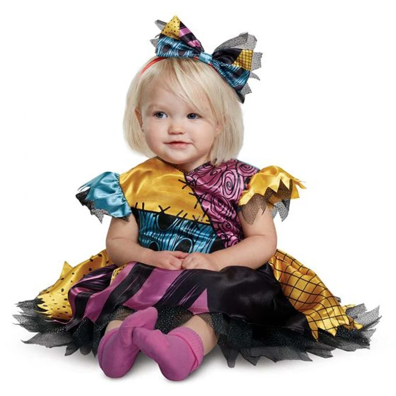 Disney Nightmare Before Christmas Sally Dress Costume for Babies and Toddlers, Patchwork Dress