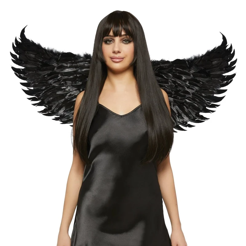 Black Feather Wings for Adults, 36 Inches, 1 Count