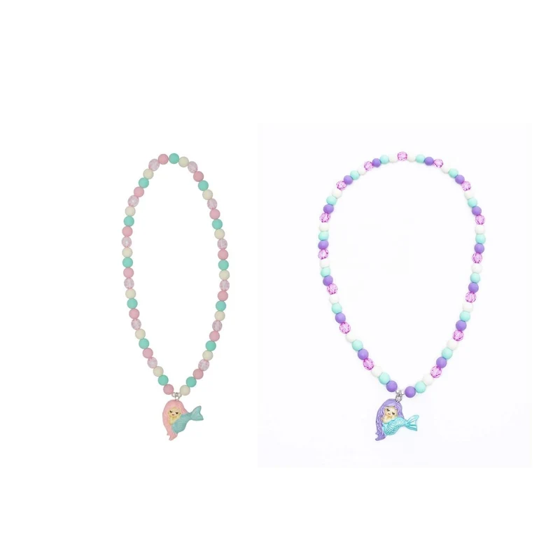 Matte Mermaid Necklace for Kids, Assortment, 1 Count