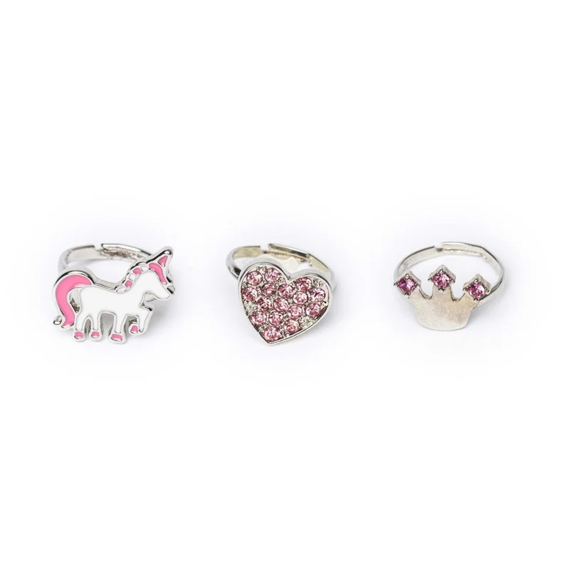 Princess and Unicorn Ring Set, 3 Count