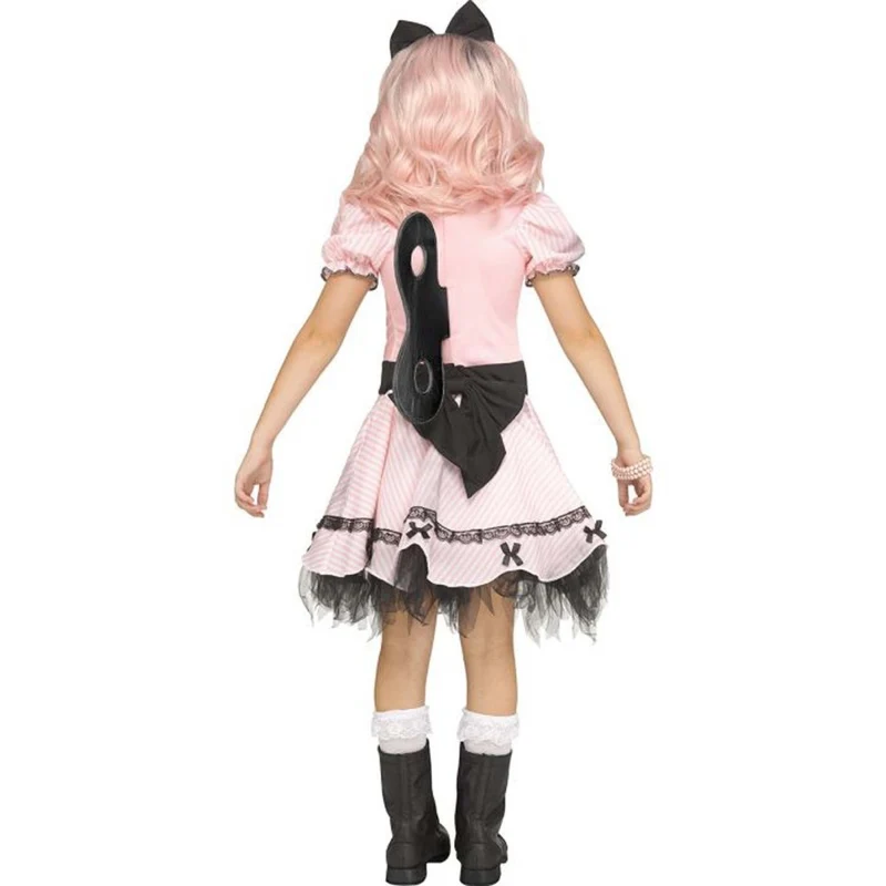 Wind-Up Doll Costume for Kids, Pink and Black Dress
