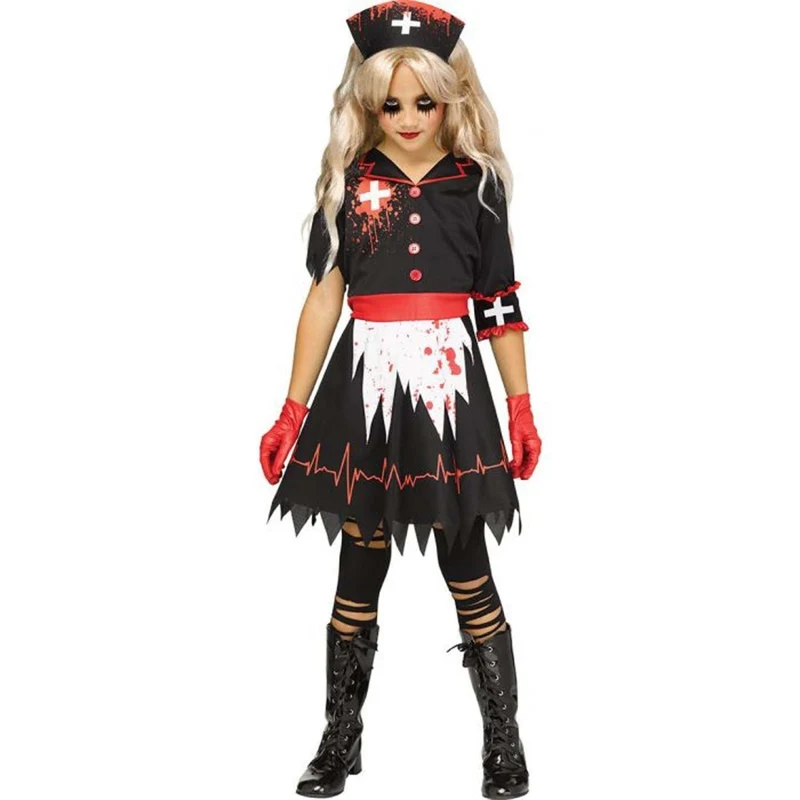 Not So Nice Nurse Costume for Kids, Black Dress