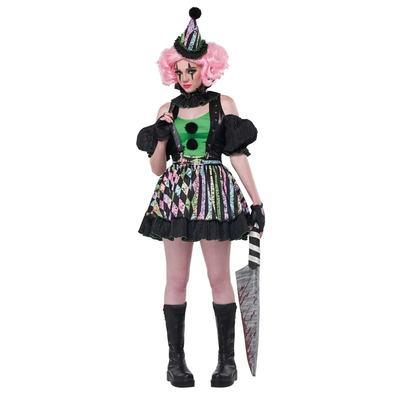 Sweet but Psycho Clown Costume for Adults