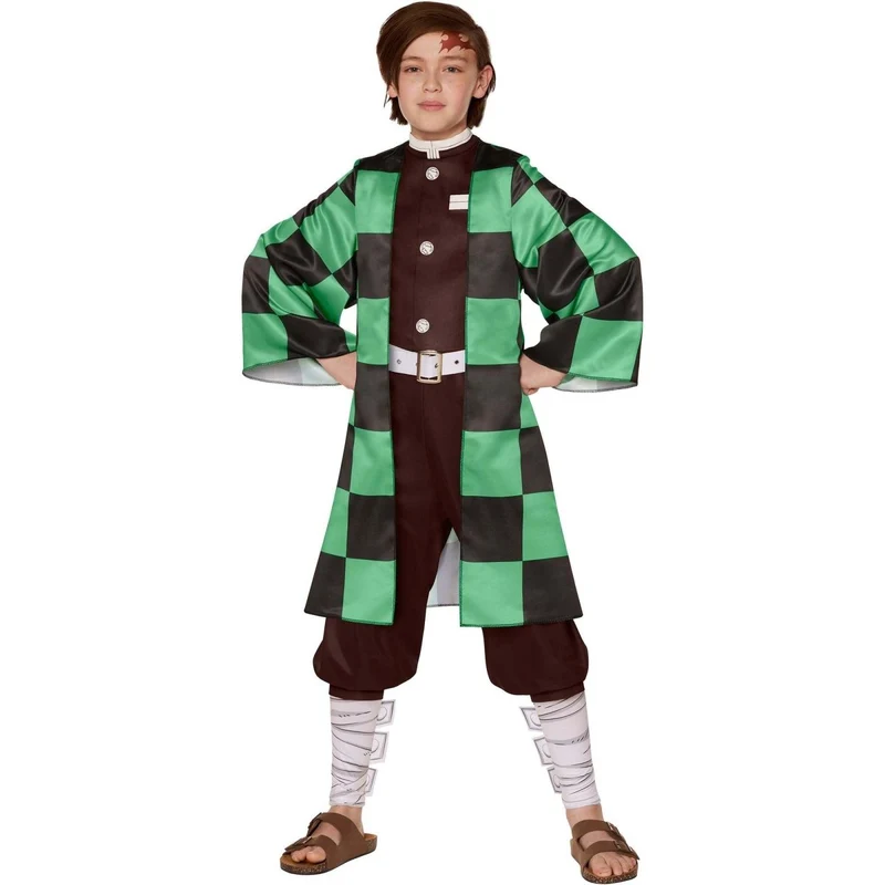 Tanjiro Costume for Kids, Jumpsuit and Belt