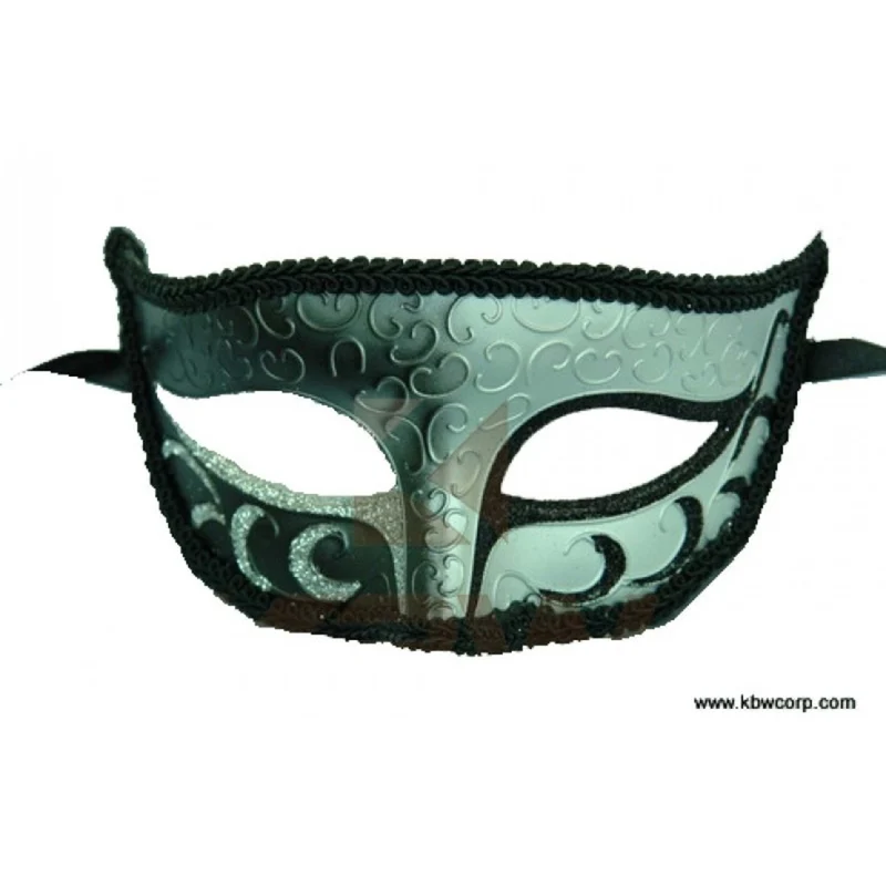 Venetian Mask Black and Silver, 1 count