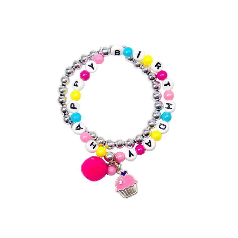 Happy Birthday Cupcake Bracelet for Kids, 1 Count