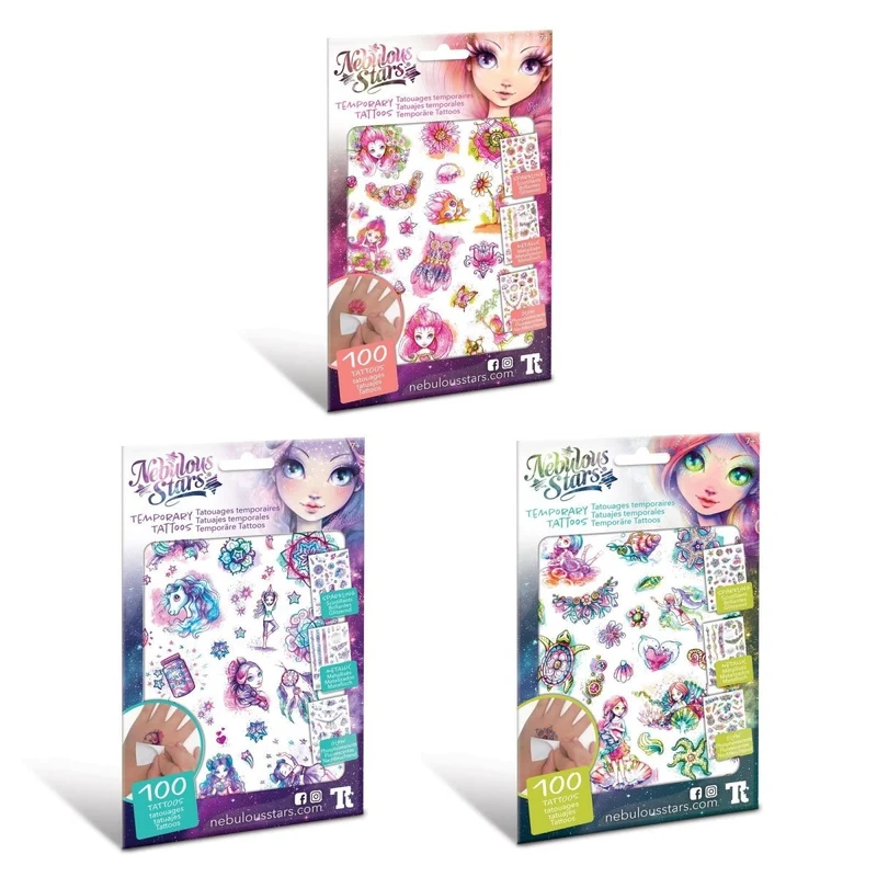 Nebulous Stars Temporary Tattoos, Assortment, 1 Count