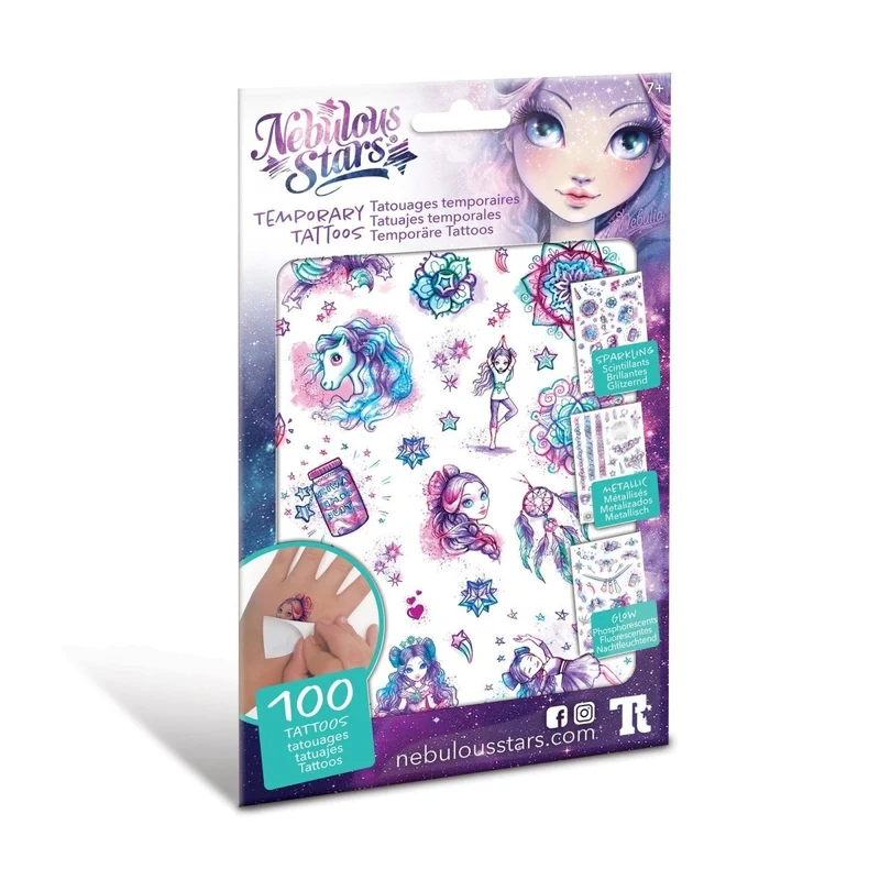 Nebulous Stars Temporary Tattoos, Assortment, 1 Count