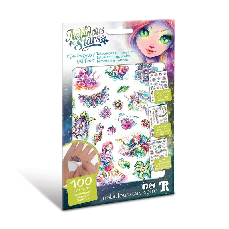 Nebulous Stars Temporary Tattoos, Assortment, 1 Count