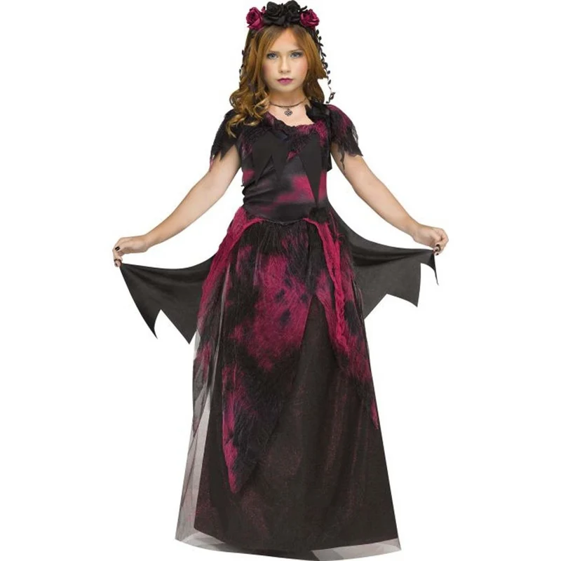 Twilight Fairy Costume for Kids, Black and Purple Dress