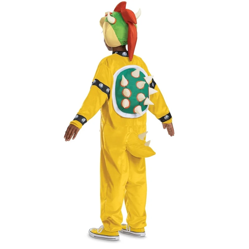Nintendo Super Mario Bros Bowser Jumpsuit Costume for Kids, Yellow Jumpsuit